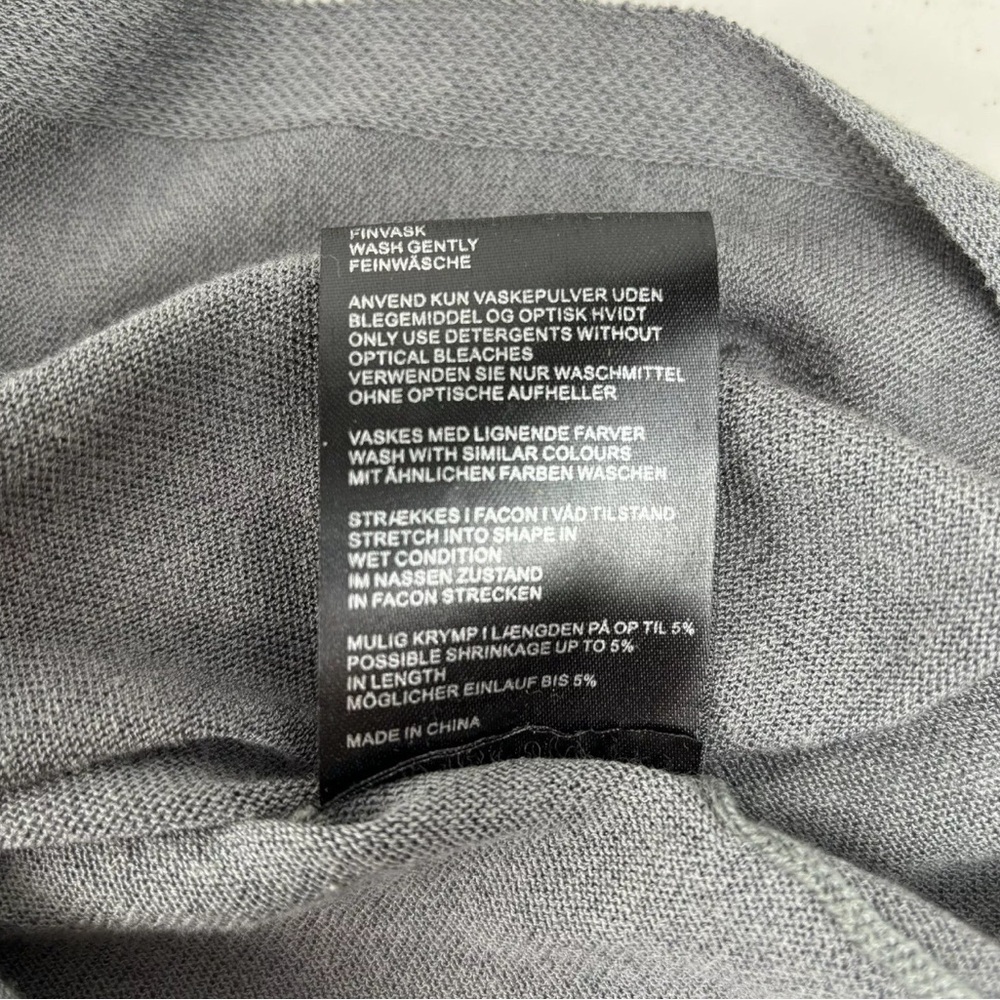BITTE KAI RAND Asymmetric Knit Sweater Top M / L 2 - Grey w/Black Sleeve Detail - Picture 7 of 12
